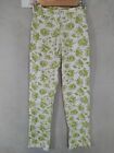 Goubi By Bibi Ladies White/Green Floral Flower Print Trousers Size 6/8/10 Adjust