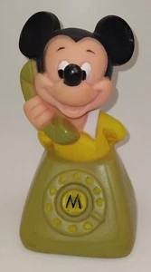 Topolino Vintage Su Quadrante Telefono Spremere Giocattolo Colore Raro - Foto 1 di 8