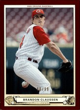 2005 Origins Red Cincinnati Reds Baseball Card #173 Brandon Claussen YS /99