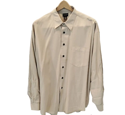 Reunion Menswear Shirt Men's X-Large Button Up Long Sleeve Beige Tan - Image 1 of 4