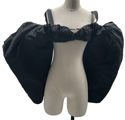 Reggiseno a maniche gonfie JACQUEMUS Le haut Crinolle donna nero