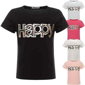 T-shirt Top Shirt Hologram Glitter Girls Children Summer 22542 SALE - Picture 1 of 20