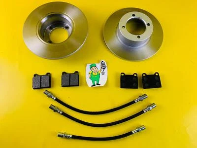 Novo conjunto de discos de freio dianteiro + troncos Opel Kadett C 1,0 1,2 + conjunto de mangueira de freio - Imagem 1 de 2