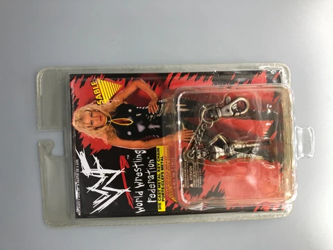 Sable Keychain WWF WWE WORLD WRESTLING FEDERATION DIE CAST METAL In Package NEW Cover