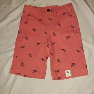 Arizona Jean Co Shorts Size 8 Slim Flex Youth Pink Dinosaurs NWT - Picture 1 of 3