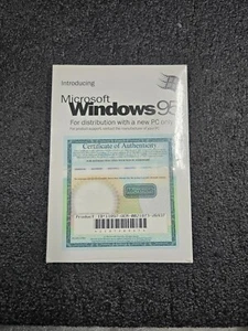 Microsoft Windows 95 Booklet/Manual With Certificate Of Authenticity - Picture 1 of 1