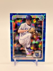 2020 Bowman Chrome Draft Sapphire #BD84 Christian Chamberlain 1st Royals