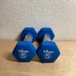 Dumbbells  5lbs (set Of 2) of Neoprene Bollinger 5 Lb Dumbbell Hand Weights Blue
