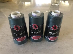 3 Large Cones Maxi-Lock Serger Thread 3000 Yard 100% Polyester Thread Spruce - Picture 1 of 1