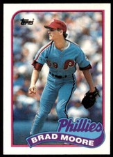 1989 Topps Brad Moore Baseball Cards #202