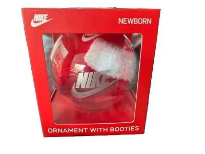 New Nike Ornament Booties Red Infant Girls Boys Baby Newborn 0-6 - Image 1 of 3