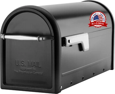 GRANDE Buzón Montaje Postal Metal Prueba Herrumbre Resistente La Intemperie Foto 1 de 4