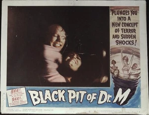 The Black Pit of Dr. M Lot of Seven Lobby Cards 1961 Rafael Bertrand as Dr. M! - Picture 1 of 7