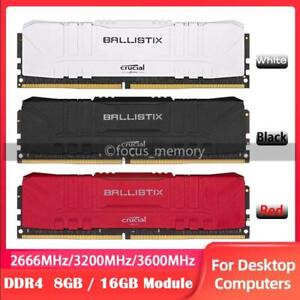 Crucial Ballistix 8 GB 16 GB DDR4 2666 3200 3600 MHz Desktop Game Speicher 288pi