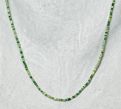 STRONG Seed Bead Necklace Delicate 16-20" adjustable HANDMADE USA New - Image 1 of 4