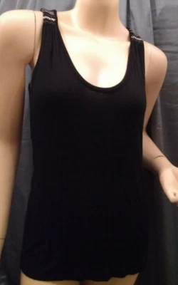 Camiseta sin mangas negra estilo Velvet by Graham & Spencer para mujer talla S Foto 1 de 3