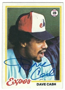 Autogrammkarte 1978 Topps DAVE CASH Montreal Expos #495 mit Echtheitszertifikat - Bild 1 von 1