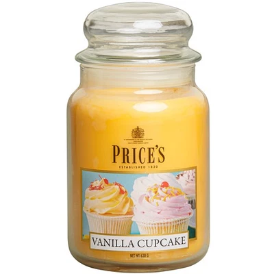 Price's Candles Large Jar Vanilla Cupcake 150 Hours Burn Time Prices Candles — 第 1/2 张图片