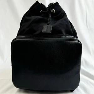 GUCCI Bolso Bucket Bolso de Hombro de Cuero Negro Vintage 2 Vías Auténtico - Imagen 1 de 8
