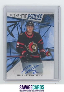 2021-22 SPGU Authentic Rookies Blue Auto Shane Pinto #185 Ottawa Senators - Picture 1 of 3
