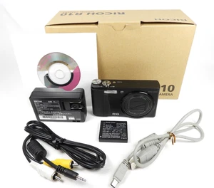 Ricoh R10 10.0MP Digital Camera Black 7.1x Zoom Compact Near Mint From Japan - Picture 1 of 24