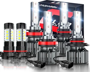 Kit de 6 faros LED luz antiniebla haz alto/bajo 6000K para Chevy Suburban Tahoe 07-14 - Imagen 1 de 16