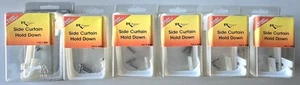 12 RV Designer White RV Curtains Holder Camper Windows Side Hold Down Tie Back - Foto 1 di 3