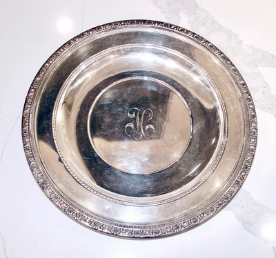 Bandeja para servir Medici 12" PLATA ESTERLINA placa base Reed & Barton 1940 H 445G Foto 1 de 4
