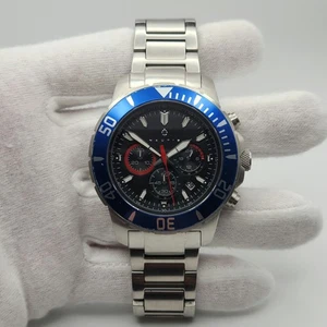 Nautis Dive Chrono 500 Men's Silver Tone Quartz Chronograph Watch - READ - Picture 1 of 14
