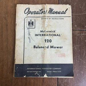 McCormick International 1960s 120 Balanced Mower Component Schematic Manual - Picture 1 of 9