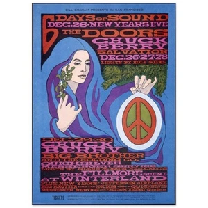 The DOORS Concert Poster - 1967 Winterland Remake (Chuck Berry, Big Brother) - Picture 1 of 3