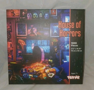 Rompecabezas House of Horrors and Scary Movies 1000 piezas nuevo sellado de fábrica  Foto 1 de 4