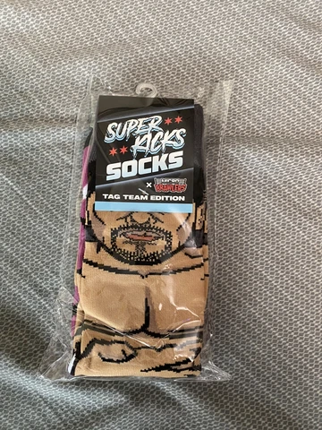 All Elite Crate Exclusive The Acclaimed Super Kick Socks AEW Max Caster Bowens Cover