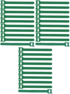 30x Kabelklettband 15 cm x 22 mm grün Klettband Klett Kabel Binder Band Strap VT - Picture 1 of 7