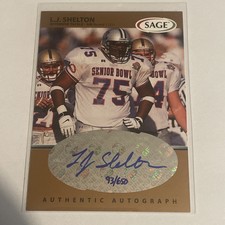 L.J. SHELTON 1999 Sage Bronze AUTOGRAPH Card #d /650 AUTO ARIZONA Rookie RC