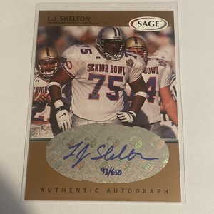 L.J. SHELTON 1999 Sage Bronze AUTOGRAPH Card #d /650 AUTO ARIZONA Rookie RC
