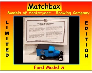 Matchbox Left Hand Brewing Co Ford Model A Longmont Colorado Beer Ale Truck - Picture 1 of 1