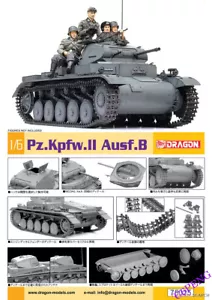 Dragon Models 75025 1/6 Scale Pz.Kpfw.II Ausf.B Plastic Model - Imagen 1 de 4