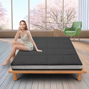 Japanese Floor Mattress Wave Quilting Shiki Futon Sleeping Pad Adults Twin Size - Picture 1 of 12