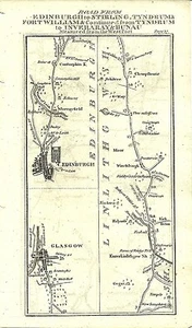 Antique map, Taylor & Skinner, Edinburgh to Fort William (1) - Picture 1 of 1