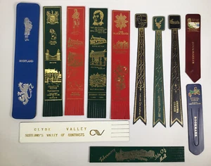 Leather Bookmark Places in Scotland Make Your Selection Inc Tobermory Aberfoyle - Bild 1 von 59