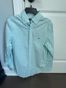 Top Vineyard Vines Para Hombre Manga Larga Botón Delantero Talla XS Azul Cuadros Calce Clásico - Imagen 1 de 5