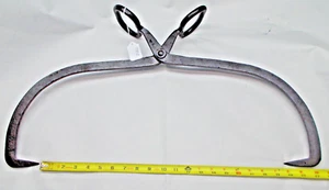 Pinzas de hielo, metal antiguo n.º 4 pinzas para hielo se abren a 16", pesa 4 libras, 8 oz... - Imagen 1 de 4