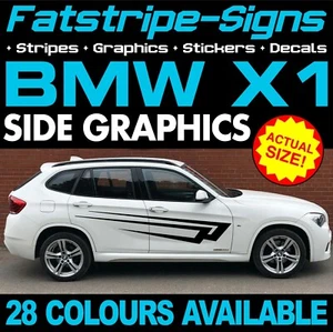 to fit BMW X1 GRAPHICS STRIPES STICKERS DECALS M SPORT SE xLINE sDRIVE AUTO - Picture 1 of 2