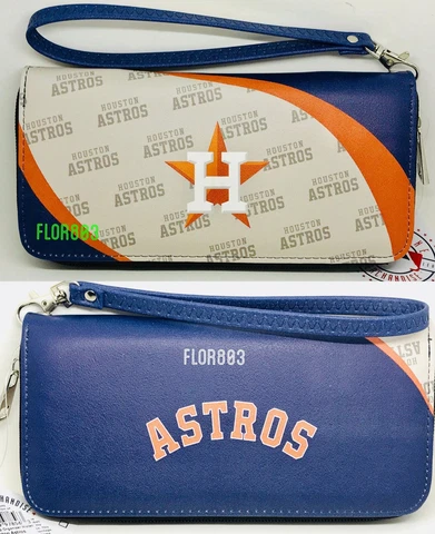 MLB Houston Astro Curve Zippered Organizer Women's Wallet Cover