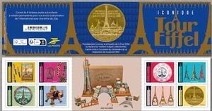 France 2023 Iconic EIFFEL Tower magic lantern pin box bottle openers 8v BOOKLET - Picture 1 of 1