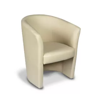POLTRONA MOON IN ECOPELLE BEIGE - Foto 1 di 5
