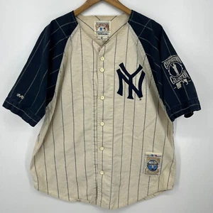 New York Yankees Cooperstown Collection Baseball Jersey Men's L Cream Mirage - Picture 1 of 12