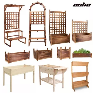 Small Medium Large Planter Box Vegetable Herb Flower Elevated Raised Garden Beds - Picture 1 of 63