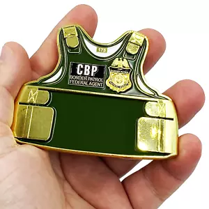 EL6-010 Border Patrol Agent BPA uniform 3D Challenge Coin CBP Honor First BP Thi - Picture 1 of 3